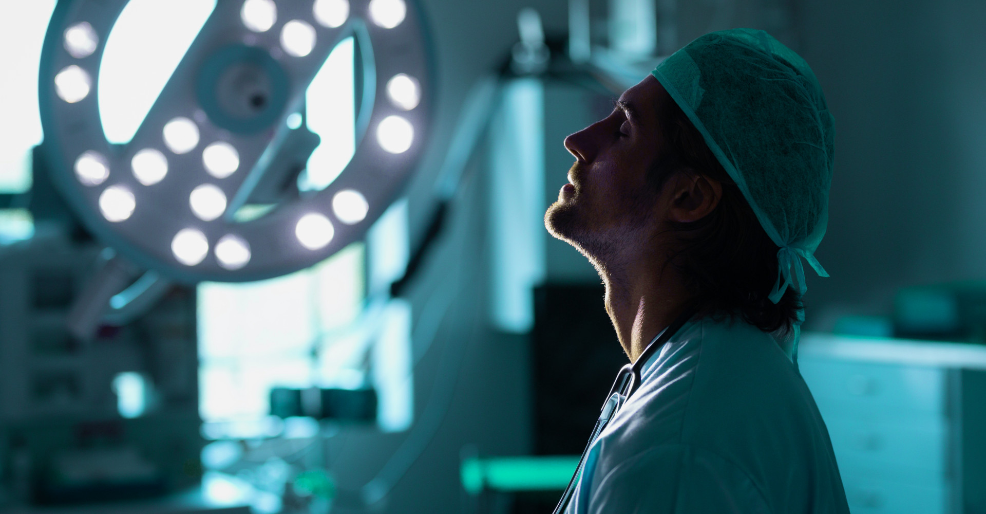 A tired surgeon in the emergency room