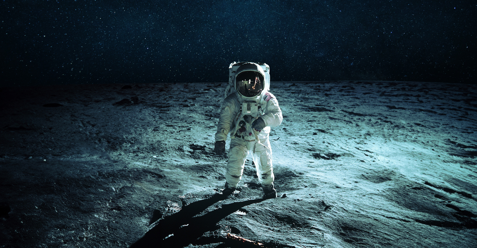 Astronaut auf der Mondoberfläche