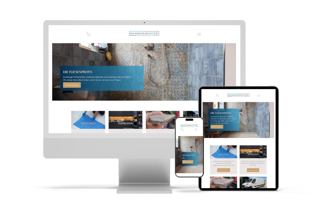 The Hammermeister website on different screen sizes