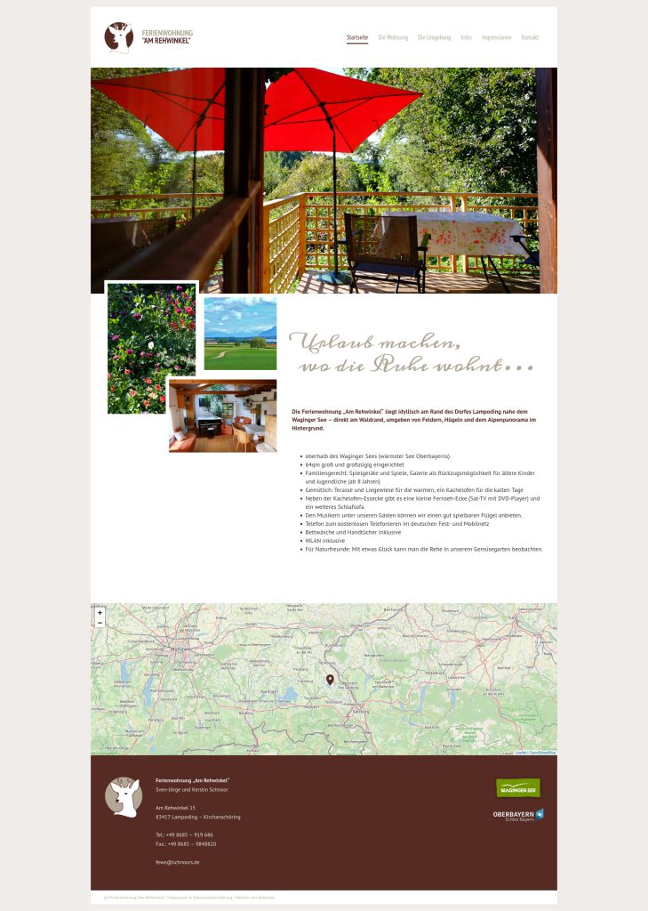 Screenshot of the new website