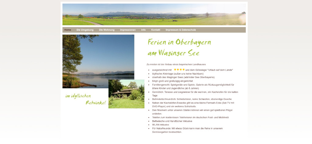 Screenshot of the old website